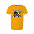 Bright-gold Randallstown Athletics T-shirt with ram mascot artwork