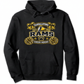 Black Randallstown Rams Cheer Squad 2027 hoodie with cheer artwork