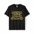 Black Randallstown Rams Cheer Squad 2027 spirit tee with cheer artwork