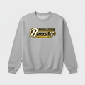 RANDALLSTOWN RAMS GREY CREWNECK with the Rams script logo printed on the chest