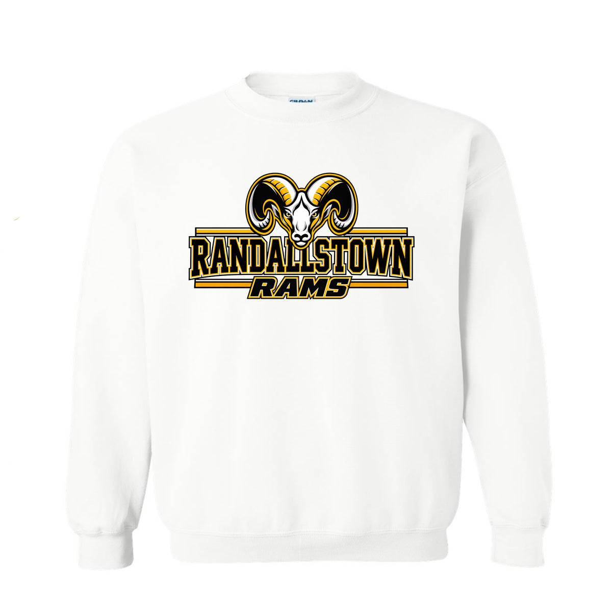 RANDALLSTOWN RAMS BIG HORNS WHITE CREWNECK