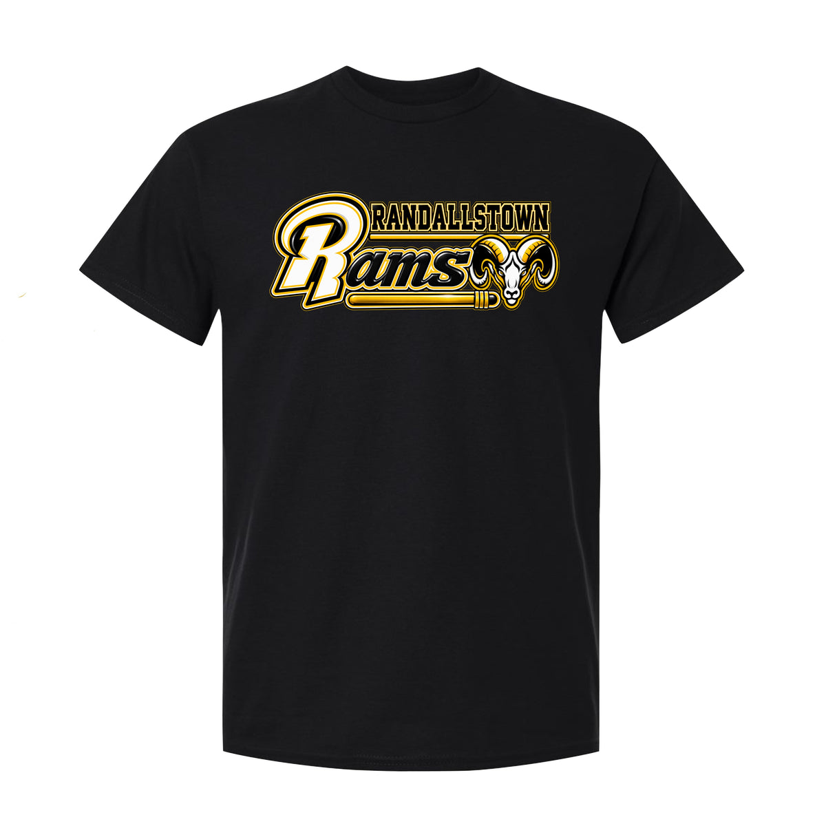 RANDALLSTOWN RAMS BLACK SHORT SLEEVE TEE