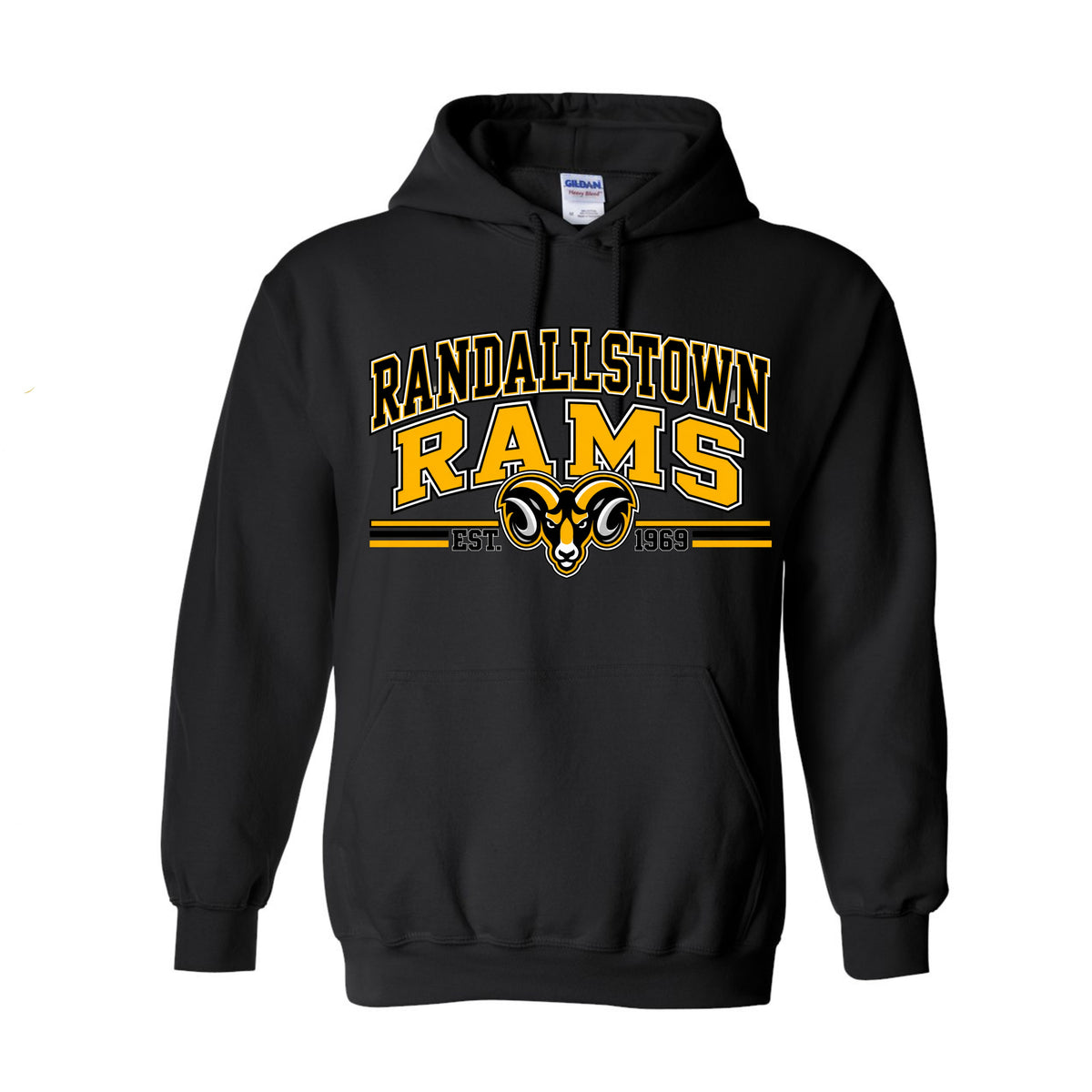 RANDALLSTOWN RAMS BLACK HOODIE