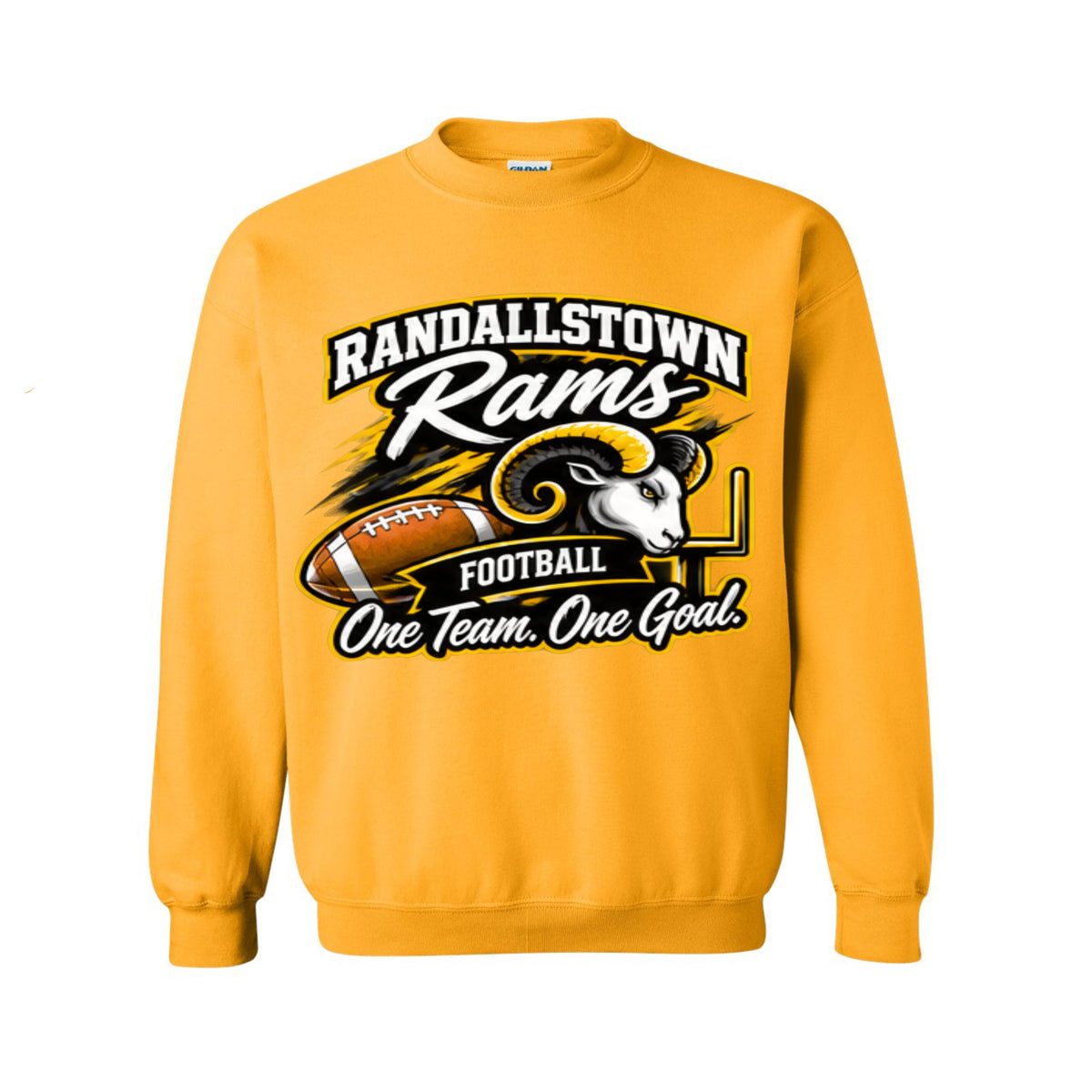 RANDALLSTOWN RAMS FOOTBALL GOLD CREWNECK