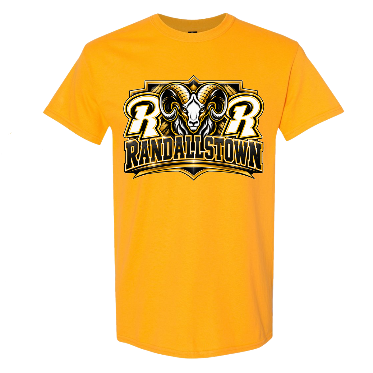 RANDALLSTOWN RAMS GOLD POWER CREST TEE